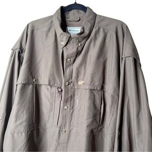 McAlister Mens 3XL Brown Ventilated Long Sleeve Fishing Sporting Shirt Gorpcore